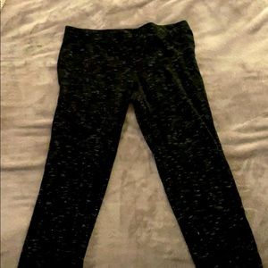 Black express leggings with white print